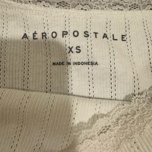 Aeropostale Beige Lace Detail Top